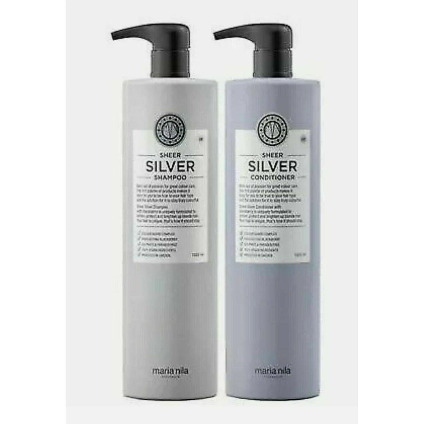 Maria Nila Sheer Silver Shampoo and Conditioner 33.8 oz Duo