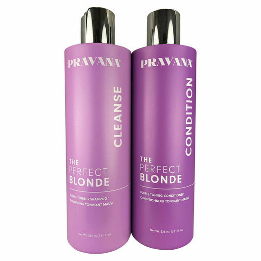 Pravana The Perfect Blonde Purple Toning Shampoo & Conditioner Duo 11 oz each