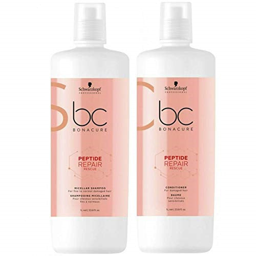 Schwarzkopf Bonacure Repair Rescue Shampoo and Conditioner Liter Duo 33.8 oz